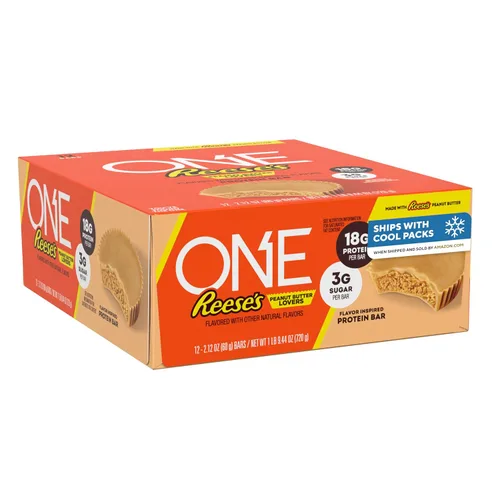 Vista 12 de Barras de proteína ONE, sabor a galletas Hershey's Cookies 'n' Creme, libres de gluten con 18 g de proteína y 3 g de azúcar, artículos básicos