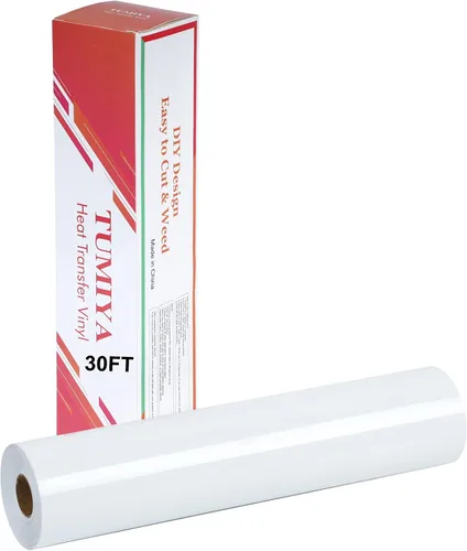 Vista 22 de TUMIYA - Rollo de vinilo para transferencia de calor (100.1 x 14.8 ft, vinilo adhesivo brillante HTV (rosa)