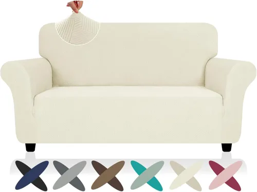 Vista 68 de ZNSAYOTX Funda súper elástica para silla (30"-47"), nuevas fundas de silla a rayas para sala de estar, aptas para perros y mascotas, protector