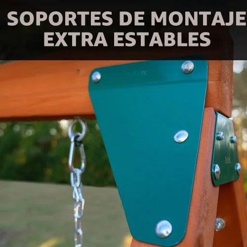 Vista 12 de Gorilla Playsets 01-1087 Avalon - Juego de columpios de madera con techo de madera, dos toboganes, pared de escalada, escalera y columpios, cedro