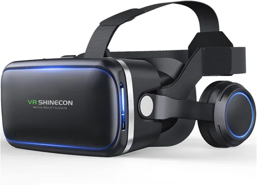 Vista 3 de VR Blue Light Eye Protection Glasses Virtual Reality 3D Helmet 7-inch Large Screen Compatible with iOSAndroid 3D Space Immersive ExperienceUniversal