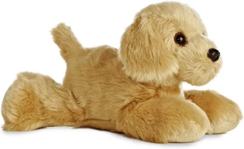 Vista 2 de Aurora Plush Mini Flopsies - Paquete para perros de 8 pulgadas, dorado y pasta, marrón