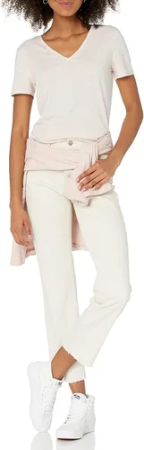 Vista 5 de Tienda Essentials - Camiseta de manga corta con cuello en V para mujer, ajuste clásico, paquete de varias