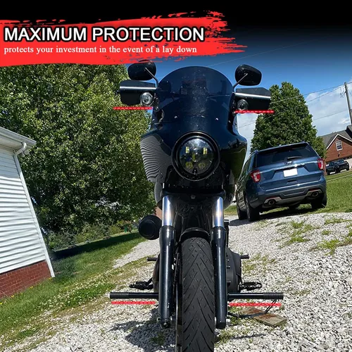 Vista 2 de Barra protectora de estriberas de carretera/estriberas de carretera Protector de motor para Harley Dyna con modelos de control medio 2006-2017