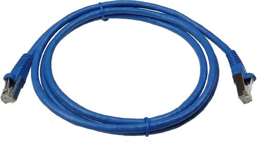 Vista 2 de NTW Cable Ethernet Cat6 blindado de 5 pies con conector RJ45 chapado en azul para módem, router, PC, Mac, laptop, PS2, PS3, PS4, Xbox 360, panel