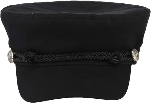 Vista 2 de Brcus Sombrero de marinero de capitán de yate para mujer, gorra de boina con pico