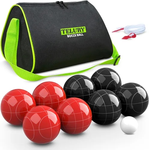 Vista 10 de Juego de bolas de bochas de 3.937 in, tamaño y peso regulables para césped, juego de bocci de playa para 2-8 jugadores (multicolor)