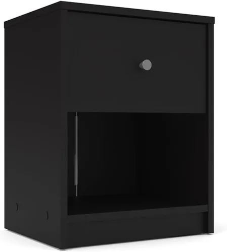 Vista 3 de Home Square Juego de muebles de dormitorio de diseño escandinavo de 4 piezas con baúl de 3 cajones, cómoda doble de 6 cajones y dos mesitas de noche