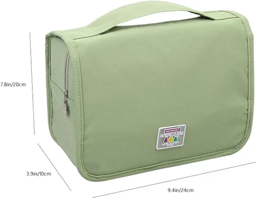 Vista 2 de Neceser para mujer, bolsa de maquillaje colgante con gancho, organizador de viaje, artículos esenciales para el dormitorio, contenedores
