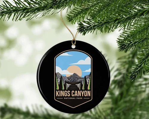Vista 2 de Adorno del Parque Nacional King Canyon – Regalo del Parque Nacional King Canyon – Adorno de Navidad del Cañón del Rey – Decoración del Parque