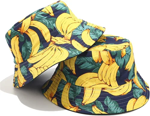 Vista 3 de Mashiaoyi Sombrero de pescador reversible de doble cara con estampado unisex