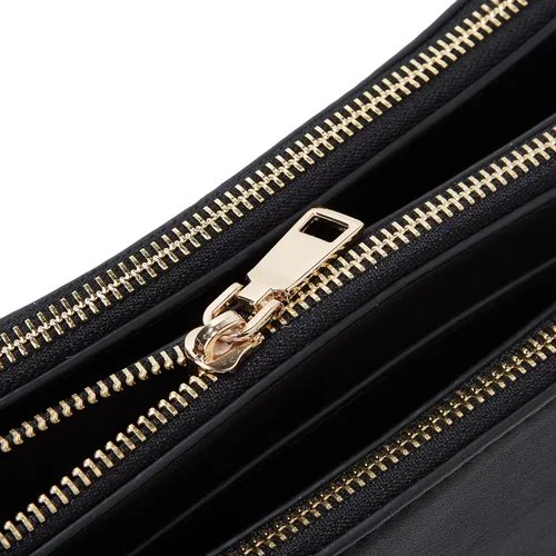 Vista 4 de Bolsos cruzados para mujer, bolso de hombro de tres capas, cuero vegano, múltiples compartimentos, bolsos, carteras, bolso de mano Hobo Clutch 2023