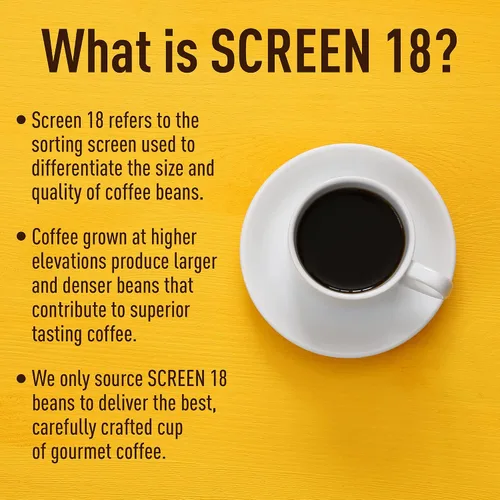 Vista 3 de Screen 18 Kenya AA Café molido de origen único, tostado medio oscuro, 1 libra