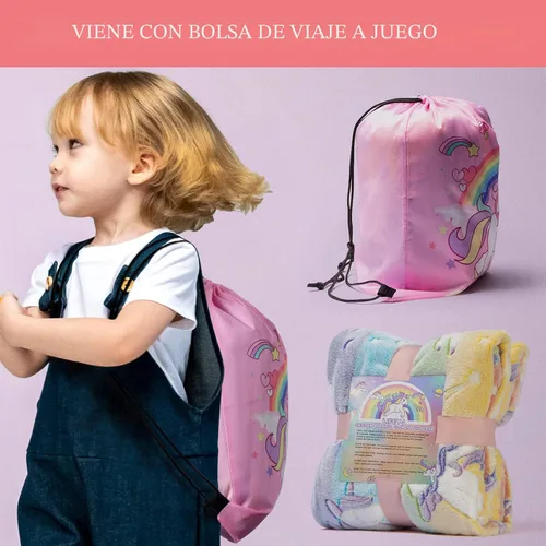 Vista 4 de LIFEYJ Manta que brilla en la oscuridad, regalos de unicornios para niñas, manta suave de 3, 4, 5, 6, 7, 8, 9, 10 años, juguetes para niñas de 6 a 8