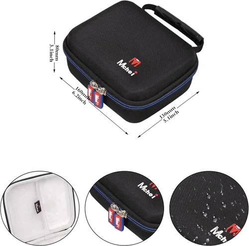 Vista 6 de Mchoi Funda rígida portátil compatible con Brother P-Touch PTM95 Handy Label Maker, solo funda