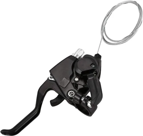 Vista 2 de ZUKKA Palanca de cambios ST-EF51-L de 3 velocidades de freno izquierdo y palanca de cambios con indicador de engranajes y cable de freno en V