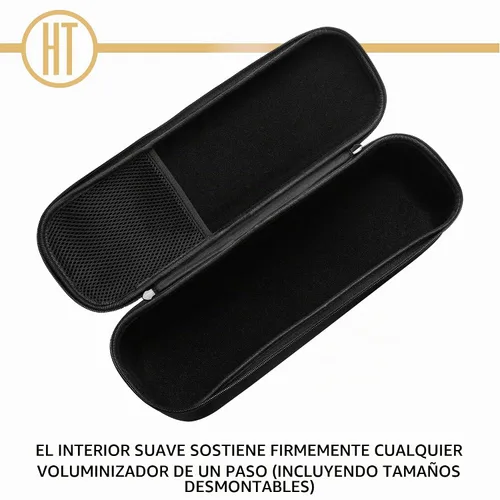 Vista 5 de Hot Tools - Funda de almacenamiento para el cepillo voluminizador One Step Almacena todos los tipos de voluminizadores (negro) Se adapta a todos