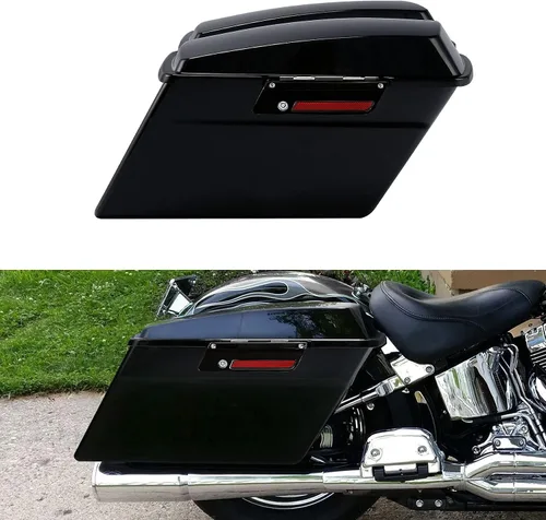Vista 4 de Alforjas rígidas TCMT con maletero y llaves de cierre para Harley Touring Road King Road Street Glide Ultra Classic FLHT FLHR FLHX 1994-2013