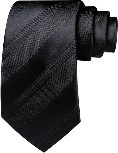 Vista 85 de Barry.Wang Juego de corbatas para hombre, corbata de seda a rayas, tejido a cuadros, gemelos formales, negocios, boda