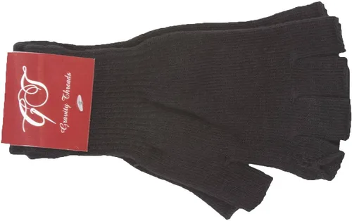 Vista 4 de Gravity Threads Guantes de invierno unisex para hombre y mujer, de punto elástico, sin dedos