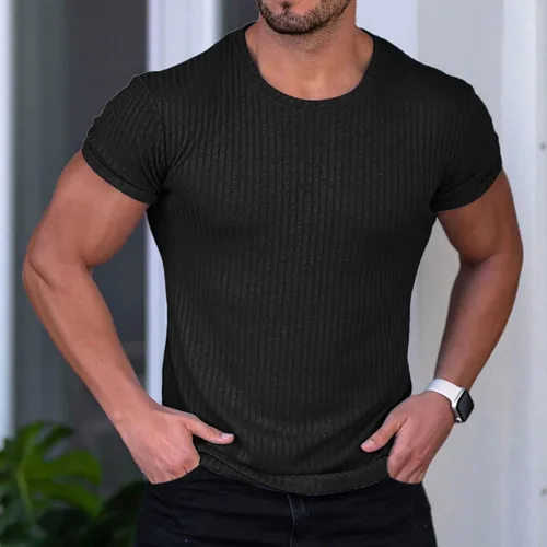 Vista 2 de Masbird Camisas para hombre, camisetas de manga corta Henley, casual, cuello en V, playa, renacentista, vikingo, hippie