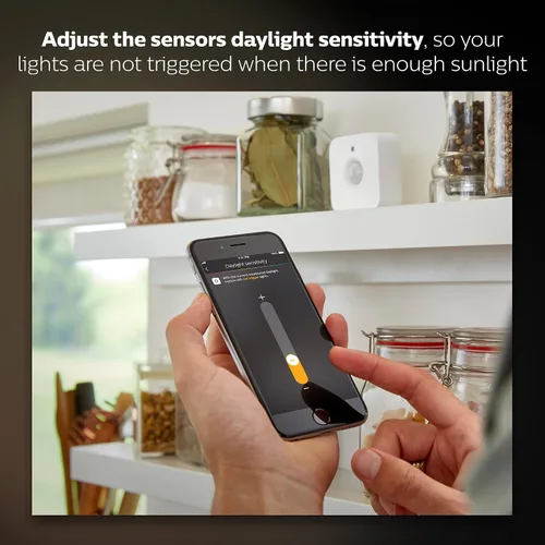 Vista 6 de Philips Hue Sensor de movimiento – Exclusivamente para luces inteligentes Philips Hue – Requiere Hue Bridge – Instalación fácil y sin cables