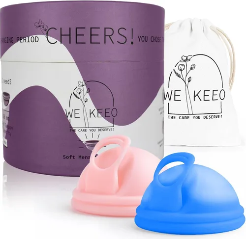 Vista 8 de Disco menstrual reutilizable hecho de 100% disco de silicona de grado médico, soporta hasta 6 súper tampones con protección cómoda de 12 horas sin