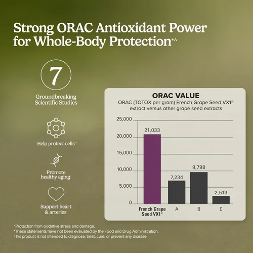 Vista 2 de Terry Naturally Clinical OPC Extra Strength - Apoyo a la salud cardiovascular y la concentración - Suplemento con extracto de semilla de uva