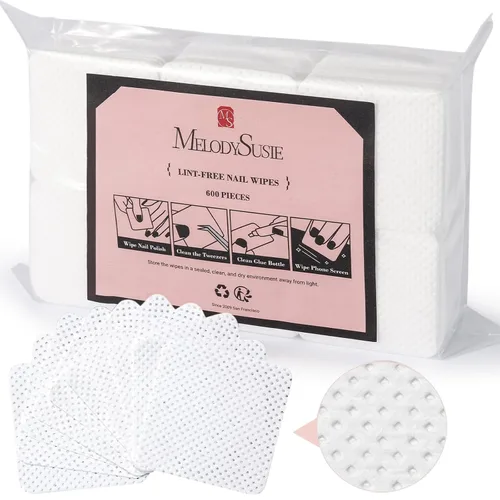 Vista 9 de MelodySusie 1050 toallitas de uñas sin pelusas, súper absorbentes, suaves, no tejidas, para quitaesmalte de uñas y toallitas de extensión