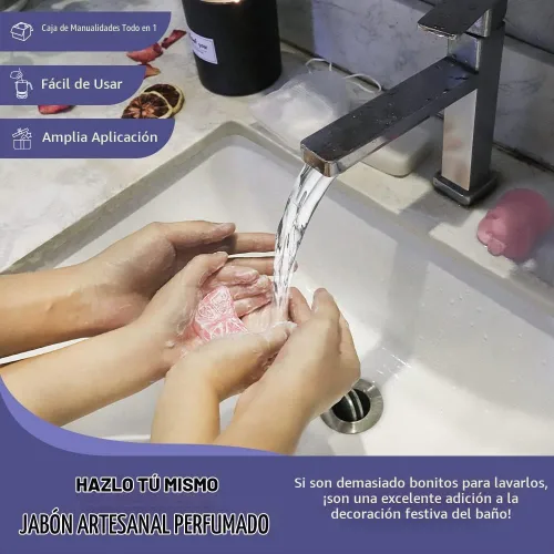 Vista 4 de Kit de fabricación de jabón FAST MELT con placa caliente electrónica, suministros básicos de fabricación de jabón DIY que incluyen base de jabón