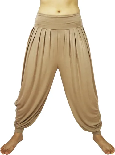 Vista 29 de Lovely Creations Pantalones holgados con cintura elástica y harem Aladdin para mujer