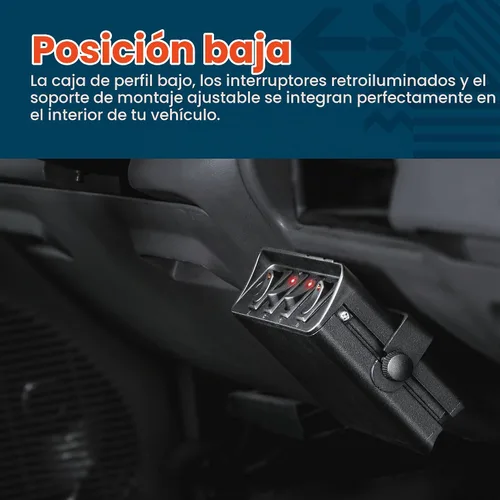 Vista 5 de True Mods - Caja de interruptor basculante de 4 bandas de 12 V [20 amperios máximo] [cables de 12 AWG] [12 voltios CC] SPST On/Off Rocker Toggle