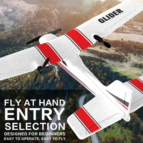 Vista 5 de GoolRC Avión RC Z53, avión RC de 2 canales, avión de control remoto de 2.4 GHz, planeador de espuma EPP, avión fácil de volar con giroscopio y 3