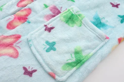 Vista 20 de E.W Apparel Bata de baño de forro polar con capucha para niños, bata suave y mullida para niños pequeños