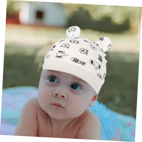 Vista 2 de GALPADA 1 Unidades De Bebé Sombrero Conjunto De Bebé Gorrita Gorros Bebé Pies Cubiertas Anti- Scratch Mitones Sombrero Infantil Bebé Calcetín Bebé