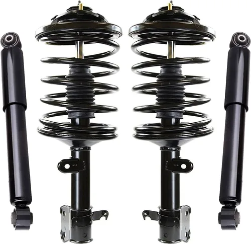Vista 128 de Detroit Axle - Puntales y Amortiguadores para Chevy Traverse Buick Enclave GMC Acadia Saturn Outlook 2007-2012, 2 puntales delanteros con resorte