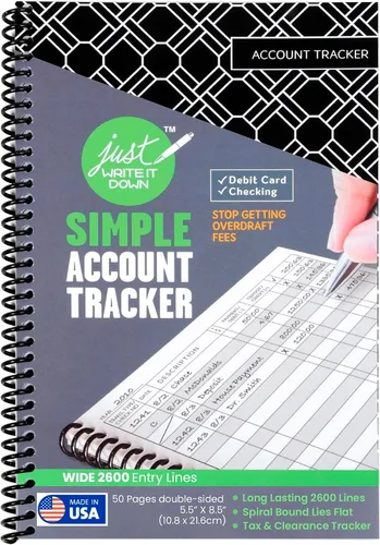 Vista 17 de The Superior Register Cuaderno para el registro de cheques y tarjetas de débito, sencillo cuaderno de control de cuentas y contabilidad financiera