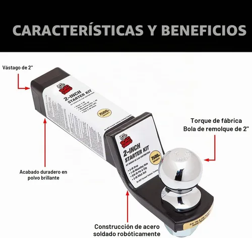Vista 4 de ROAD DAWG ATRLY2003D Montura de enganche de remolque Torin y bola: Capacidad de 6,000 lb