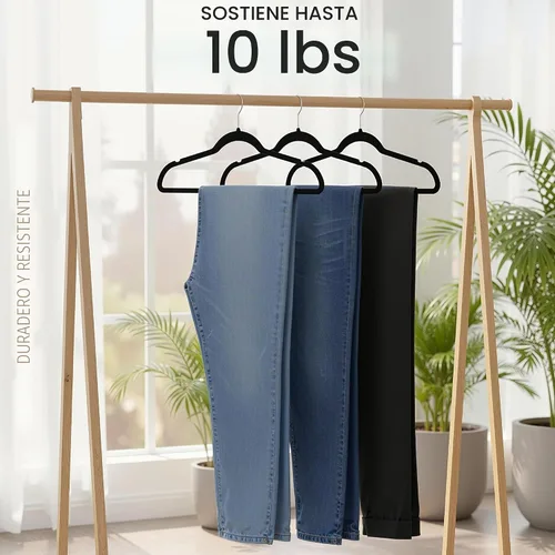 Vista 6 de Utopia Home - Perchas de terciopelo, color negro, paquete de 20 Luxury Non-Slip Slim Pant & Coat Hangers Strong Space-Saving Clothes Hangers