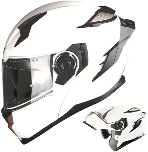 Vista 22 de 1Storm - Casco modular de cara completa para moto, certificado DOT, para adultos, doble visera abatible con escudo interior para sol y lista