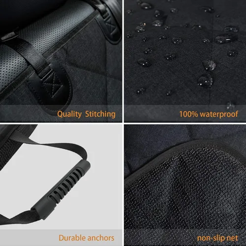 Vista 12 de Petalage - Funda de asiento de automóvil para perro, antideslizante, impermeable, resistente, a prueba de arañazos, lavable, compatible