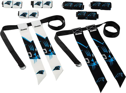 Vista 32 de Franklin Sports NFL - Conjuntos de fútbol con bandera del equipo de la NFL, cinturones + banderas, para niños + adultos, se adapta a cintura