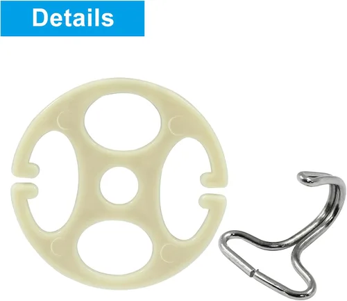Vista 4 de 48 Piezas Fundas para Asientos de Automóvil Ganchos de Metal de Placa de Ciruela, 24 Piezas de Clips de Plástico para Fundas de Asientos
