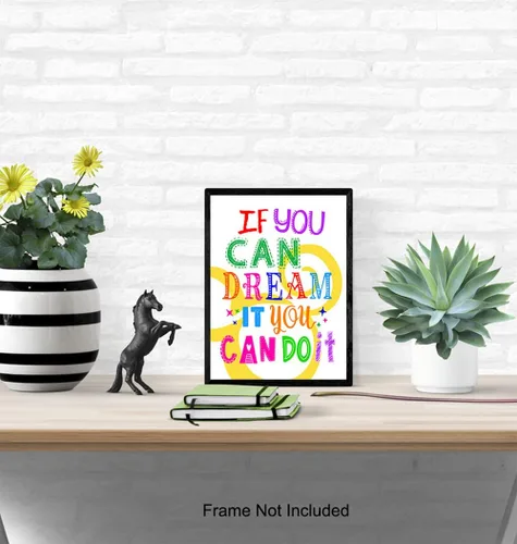 Vista 5 de Cita motivacional para decoración del hogar, bonito regalo inspirador de ratón para fanáticos, decoración de habitación, póster impreso para niños