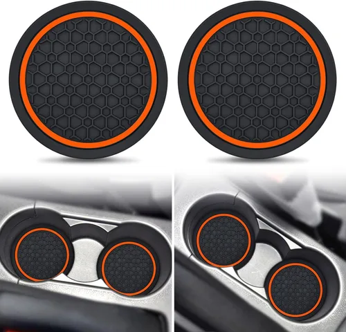 Vista 9 de Auprite Posavasos para tazas de coche, 2 unidades de 2.77 pulgadas Posavasos universales para portavasos de coche, alfombrillas antideslizantes