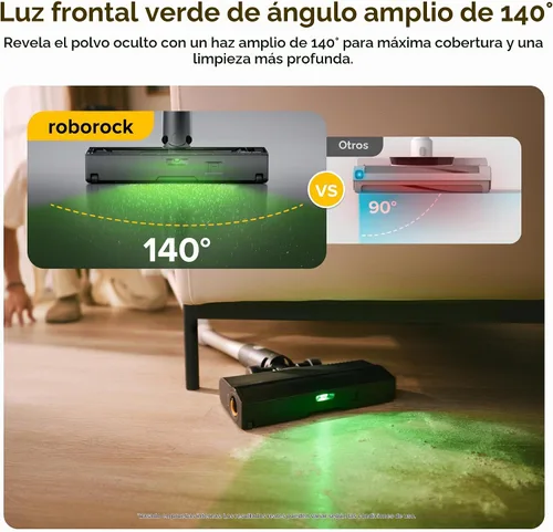 Vista 6 de roborock Aspiradora inalámbrica H60 Pro-N, 90° flexible, 80 minutos