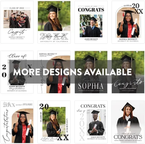 Vista 7 de Andaz Press Tarjeta fotográfica de graduación jumbo personalizada de 8.5 x 11 pulgadas con sobre, tarjeta de felicitación personalizada de clase