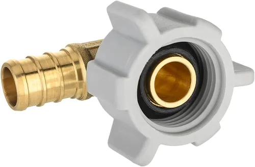 Vista 6 de EFIELD Pex - Juego de 2 accesorios de engarzado de latón para púas de latón con codo giratorio NPT de 1/2 pulgada Pex de 1/2 pulgada x 1/2 pulgadas