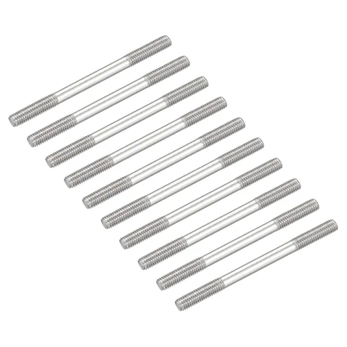 Vista 17 de METALLIXITY Tornillos de doble extremo (rosca M3, 0.787 in de longitud), 20 unidades, acero inoxidable 304, pernos de varilla roscados dobles