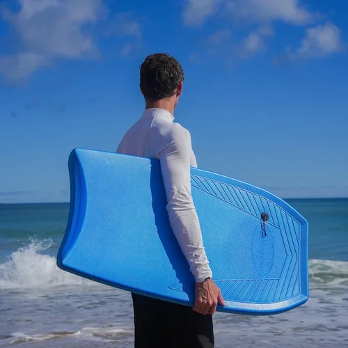 Vista 5 de ATUNAS Tablas de cuerpo, 33 a 43 pulgadas, bodyboard para playa con correa de muñeca, espuma sólida de PE/EVA impermeable de celda cerrada, surf
